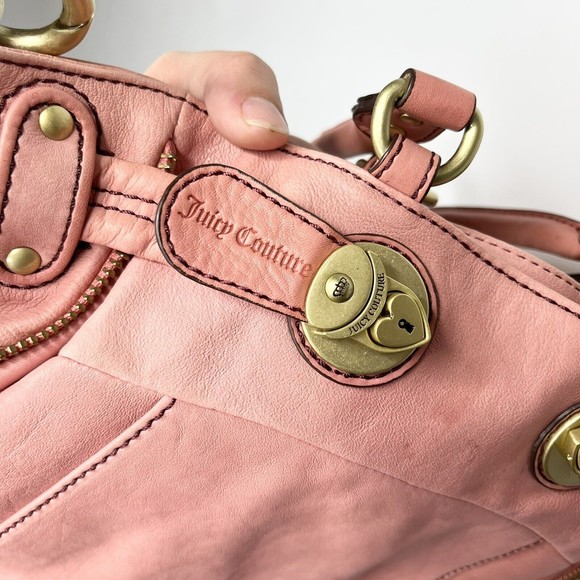 Juicy Couture Pink Large Crossbody Bucket Bag Purse - Picture 6 of 14